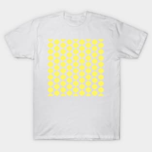 Mid Century Modern Retro 60s Waves Pattern (Yellow Light) T-Shirt